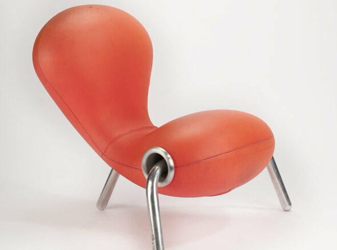 Sessel, Embryo-Chair, Entwurf: Marc Newson, 1988, Cappellini, Löffler-Collection, Reichenschwand © Löffler-Collection, Reichenschwand