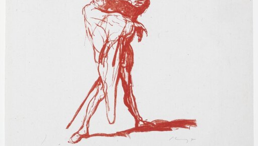 Max Slevogt, Mephisto (Flohlied), 1908, Lithografie, Leihgabe aus der Sammlung Wieland Schütz, Berlin, HAP Grieshaber; Foto: GRASSI Museum für Angewandte Kunst Leipzig 