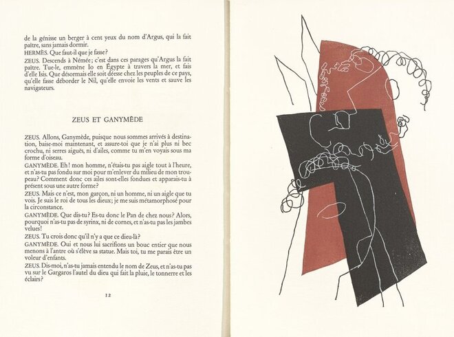 Henri Laurens, Farbholzstich aus: Lucien de Samosate, Dialogues, Paris: Tériade, 1951