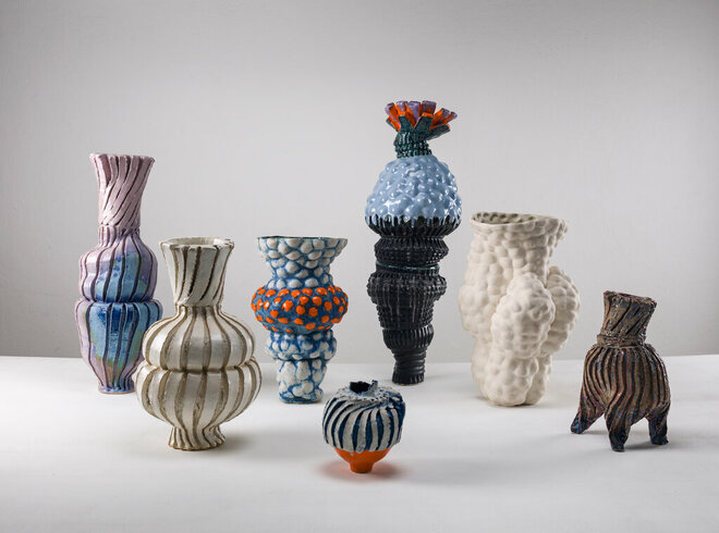 Maya Fenderl, Gefäße aus Keramik, 2021
