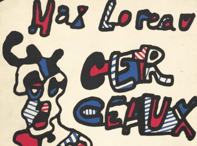 Jean Dubuffet, Umschlag zu: Max Loreaux, Cerceaux 'sorcellent, Paris: Bucher, 1967