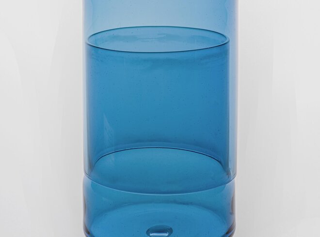Salzlettendose 3013, Glas, in Form mundgeblasen, Rand geschliffen Vereinigte Farbenglaswerke Zwiesel AG (Ausführung) Heinrich Löffelhardt (Entwurf) Zwiesel (Ausführungsort)  1955-1959 (Form)
