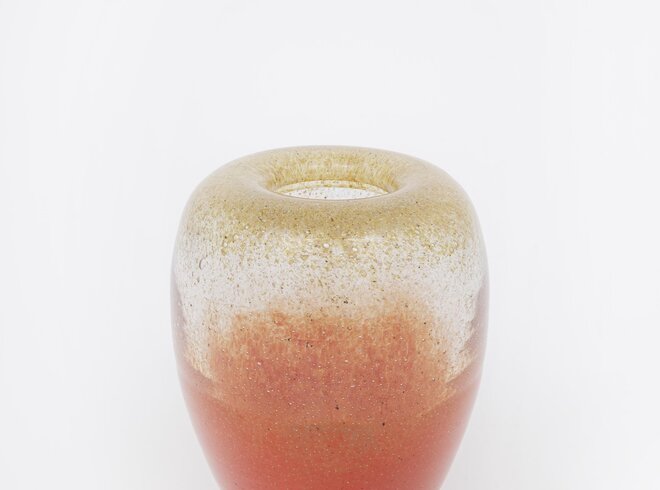 Vase, sog. "Dexel-Ei", Ikora-Glas, formgeblasen Württembergische Metallwarenfabrik AG (WMF), Geislingen (Ausführung)  Walter Dexel (Entwurf) 1937