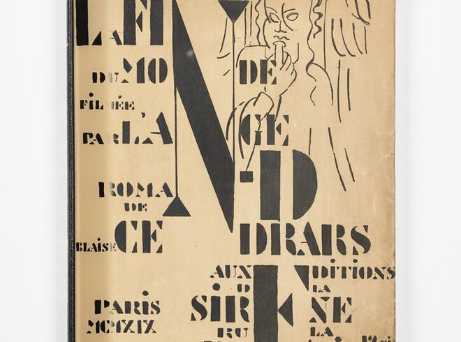 Fernand Léger, Cover von: Blaise Cendrars, La Fin du monde filmée par l'ange de N.-D., Paris: Sirène, 1919 © VG Bild-Kunst, Bonn 2023; Foto: GRASSI Museum für Angewandte Kunst Leipzig