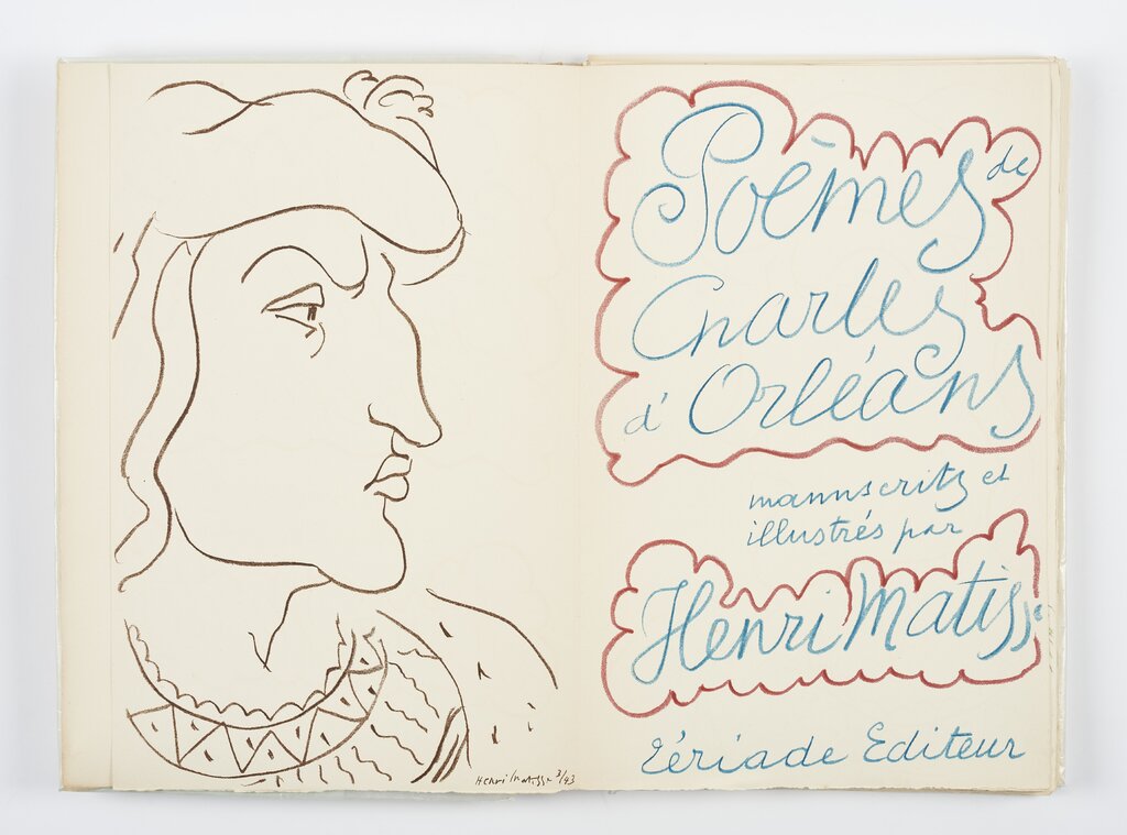 Henri Matisse, Lithografie aus: Poèmes de Charles d’Orléans, Paris: Tériade, 1950; Foto: GRASSI Museum für Angewandte Kunst Leipzig