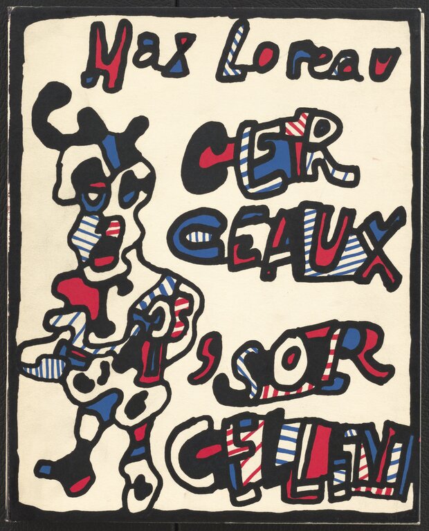 Jean Dubuffet, Umschlag zu: Max Loreaux, Cerceaux 'sorcellent, Paris: Bucher, 1967