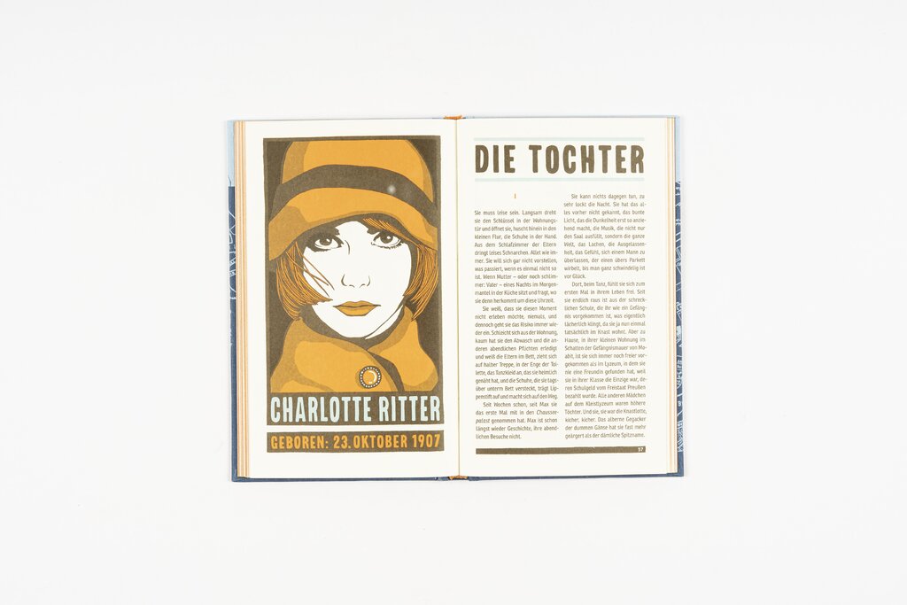 Kat Menschik, Illustration aus: Volker Kutscher, Moabit, Berlin: Galiani Verlag, 2017; Foto: GRASSI Museum für Angewandte Kunst Leipzig